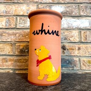 Dog Themed Pottery Wine Cooler